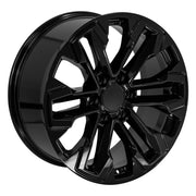 20" Replica Wheels fit Chevrolet Silverado 1500 - CV69 Gloss Black 20x9, Sailun Tires Set