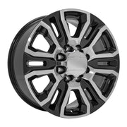 OE Wheels CV70 20x8.5 8x180 47et Gloss Black Machined Wheel SET