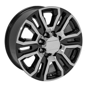 OE Wheels CV70 20x8.5 8x180 47et Gloss Black Machined Wheel SET