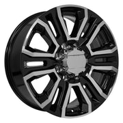 22x8.5 CV70B Gloss Black Machined - 8x180 +47ET