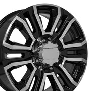 22x8.5 CV70B Gloss Black Machined - 8x180 +47ET