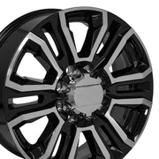 22x8.5 CV70B Gloss Black Machined - 8x180 +47ET
