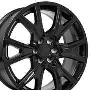 Set(4) 22x9 CV71 Gloss Black - 6x139.7 +28ET