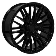 Set(4) 22x9 CV72 Gloss Black - 6x139.7 +18ET with 285/45r22 Goodyear Eagle Sport Tires