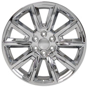 OE Wheels CV73 20x8.5 6x139.7 Chrome with Chrome Insert Wheels 275-55-20 Bridgestone Dueler Alenza HL Plus Tires TPMS Lugs SET