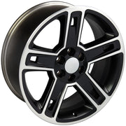 OE Wheels CV74 22x9 6x139.7 24et Gloss Black Machined Wheel SET