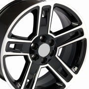 OE Wheels CV74 22x9 6x139.7 Gloss Black Machined Wheels 285-45-22 Goodyear Eagle Sport Tires SET