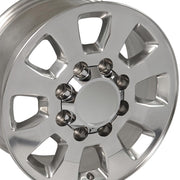 Set(4) 18x8 CV75A Polished - 8x165.1 +12ET