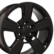 OE Wheels CV76 20x9 6x139.7 27et Gloss Black Wheel SET