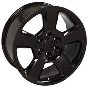OE Wheels CV76 20x9 6x139.7 27et Gloss Black Wheel SET