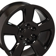 OE Wheels CV76 20x9 6x139.7 Gloss Black Wheels 275-55-20 Bridgestone Dueler Alenza HL Plus Tires SET
