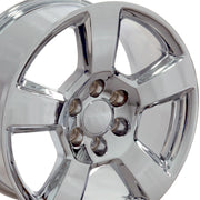 OE Wheels CV76 20x9 6x139.7 Chrome Wheels 275-55-20 Goodyear Eagle LS2 Tires SET