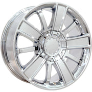 20" Replica Wheels fit Chevrolet Silverado 1500 - CV77 Chrome 20x9, Sailun Tires Set