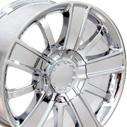 Set(4) 20x9 CV77 Chrome - 6x139.7 +27ET with 275/55r20 Goodyear Eagle LS2 Tires &amp; TPMS