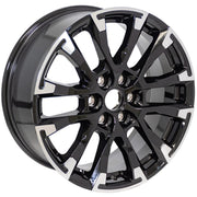 Set(4) 18x7.5 CV78 Gloss Black Machined - 6x120 +50ET