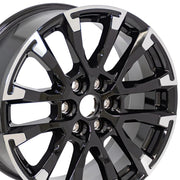 Set(4) 18x7.5 CV78 Gloss Black Machined - 6x120 +50ET