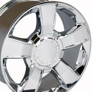 Set(4) 20x8.5 CV79 Chrome - 6x139.7 +30ET with 275/55r20 Goodyear Eagle LS2 Tires