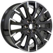 Set(4) 20x8 CV80 Gloss Black Machined - 6x120 +50ET