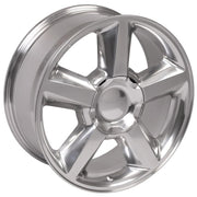 OE Wheels CV83 20x8.5 6x139.7 Polished Wheels 275-55-20 TBB TS-37 AT Tires SET