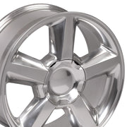 OE Wheels CV83 20x8.5 6x139.7 Polished Wheels 275/55r20 Goodyear Eagle LS2 Tires SET