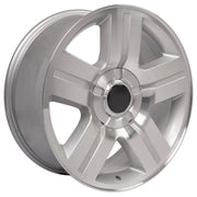 Set(4) 22x9 CV84 Gloss Silver Machined - 6x139.7 +31ET with 285/45r22 Sailun TerraMax AT2 Tires &amp; TPMS