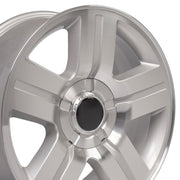 OE Wheels CV84 20x8.5 6x139.7 31et Gloss Silver Machined Wheel SET