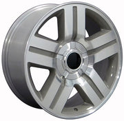 Set(4) 22x9 CV84 Gloss Silver Machined - 6x139.7 +31ET with 285/45r22 TBB TS-37 AT Tires &amp; TPMS