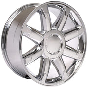 Set(4) 20x8.5 CV85 Chrome - 6x139.7 +31ET with 275/55r20 Bridgestone Dueler Alenza HL Plus Tires &amp; TPMS