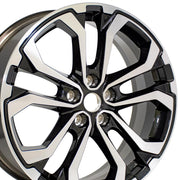 Set(4) 19x7.5 CV89 Gloss Black Machined - 5x115 +46ET