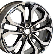 Set(4) 19x7.5 CV89 Gloss Black Machined - 5x115 +46ET
