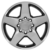Set(4) 20x8.5 CV91A Gloss Black Machined - 8x165.1 +12ET