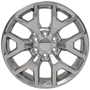 OE Wheels CV92 20x9 6x139.7 Polished Wheels 275-55-20 Bridgestone Dueler Alenza HL Plus Tires TPMS Lugs SET