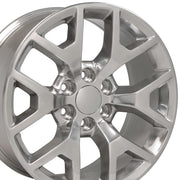 OE Wheels CV92 20x9 6x139.7 27et Polished Wheel SET