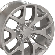 Set(4) 20x9 CV92 Polished - 6x139.7 +27ET with 275/55r20 Bridgestone Dueler Alenza HL Plus Tires