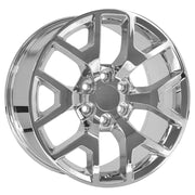 OE Wheels CV92 22x9 6x139.7 31et Chrome Wheel SET