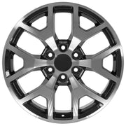 OE Wheels CV92 22x9 6x139.7 31et Gloss Black Machined Wheel SET