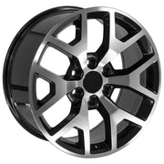 22" Replica Wheels fit GMC Sierra 1500 - CV92 Gloss Black Machined 22x9, Goodyear Tires Set