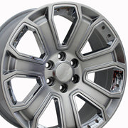 20x8.5 CV93 Gloss Hyper Black with Chrome Insert - 6x139.7 +31ET