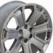 Set(4) 20x8.5 CV93 Gloss Hyper Black with Chrome Insert - 6x139.7 +31ET with 275/55r20 Bridgestone Dueler Alenza HL Plus Tires