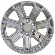 Set(4) 22x9 CV93B Chrome with Chrome Insert - 6x139.7 +24ET with 285/45r22 Sailun TerraMax AT2 Tires &amp; TPMS