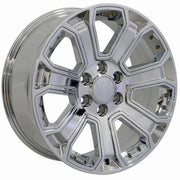 Set(4) 22x9 CV93B Chrome with Chrome Insert - 6x139.7 +24ET with 285/45r22 Sailun TerraMax AT2 Tires