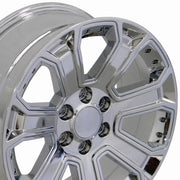 Set(4) 22x9 CV93B Chrome with Chrome Insert - 6x139.7 +24ET