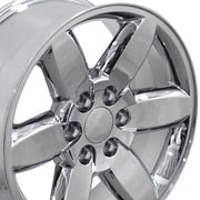 OE Wheels CV94 20x8.5 6x139.7 Chrome Wheels 275/55r20 Goodyear Eagle LS2 Tires TPMS Lugs SET