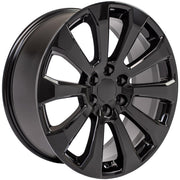 OE Wheels CV95 22x9 6x139.7 Gloss Black Wheels 285-45-22 Goodyear Eagle Sport Tires SET