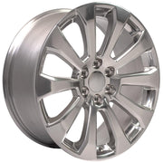 Set(4) 22x9 CV95 Polished - 6x139.7 +28ET with 275/50r22 Bridgestone Alenza A/S 02 Tires &amp; TPMS
