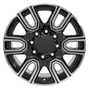 OE Wheels CV96 20x8.5 8x180 47et Gloss Black Machined Wheel SET