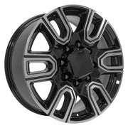 OE Wheels CV96 20x8.5 8x180 47et Gloss Black Machined Wheel SET