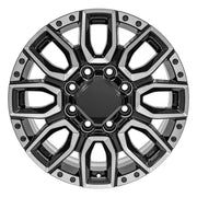 20x8.5 CV97A Gloss Black with Milled Edge - 8x165.1 +12ET