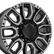 20x8.5 CV97A Gloss Black with Milled Edge - 8x165.1 +12ET