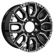 20" Factory Original OEM Wheels fit GMC Sierra 2500/3500 - CV97B Gloss Black with Milled Edge 20x8.5 Set